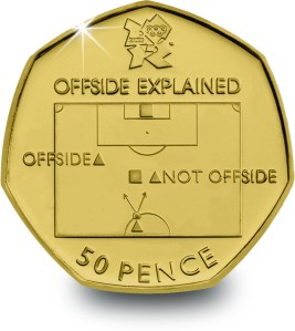 Gold Olympic Football 50p