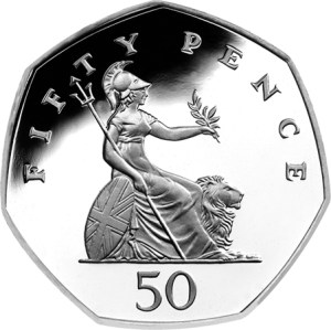 Britannia was removed from the 50p coin in 2008