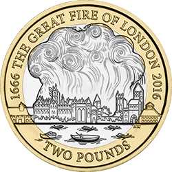 Your favourite historical coins - Great Fire of London £2