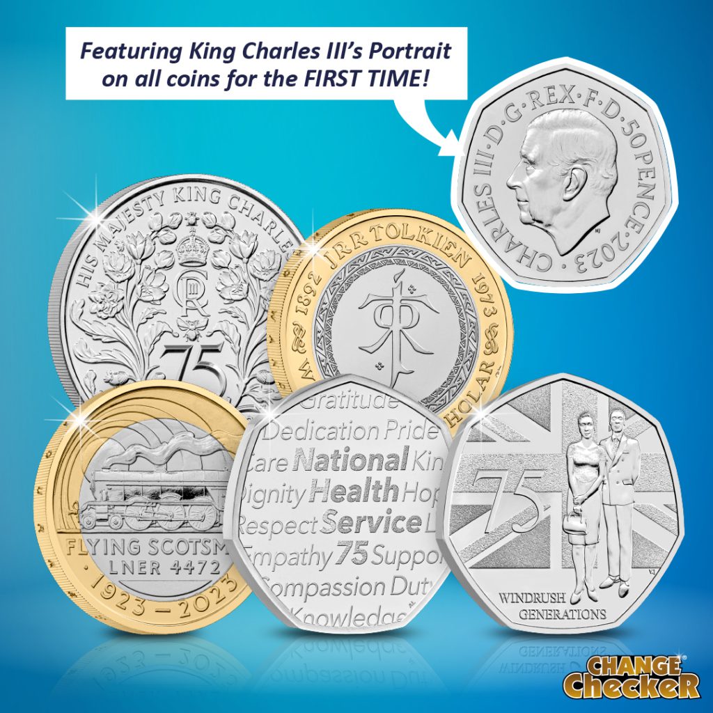 The 2023 dated King Charles III coins.