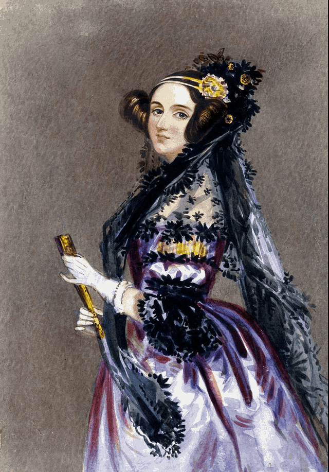 Watercolour portrait of Ada King, Countess of Lovelace
Credit: Wikimedia Commons