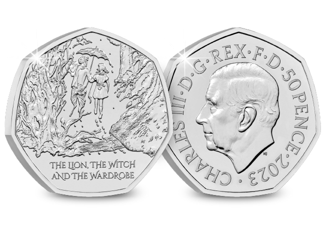 2023 UK The Lion, the Witch and the Wardrobe 50p reverse and obverse