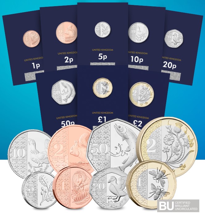 New UK Coinage Complete Set