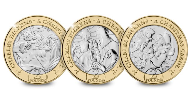 2020 Isle of Man 'A Christmas Carol' £2 coins