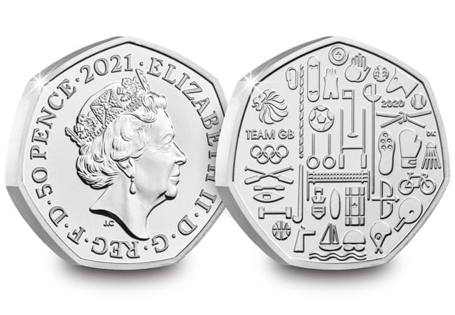 2021 individually released Team GB 50p