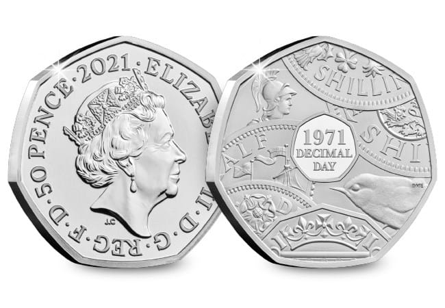 Individually released 2021 Decimal Day 50p featuring Jody Clark portrait