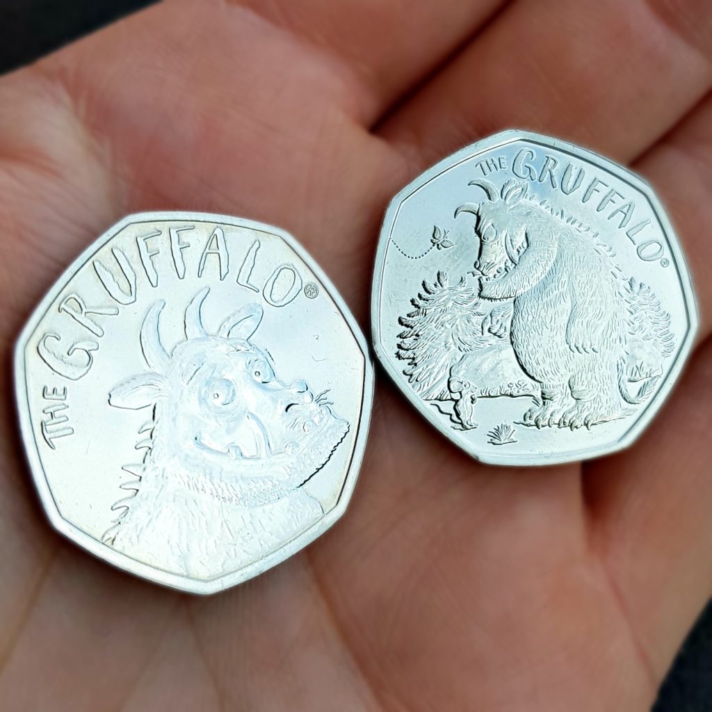 2019 Gruffalo 50p and 2019 Gruffalo and Mouse 50p