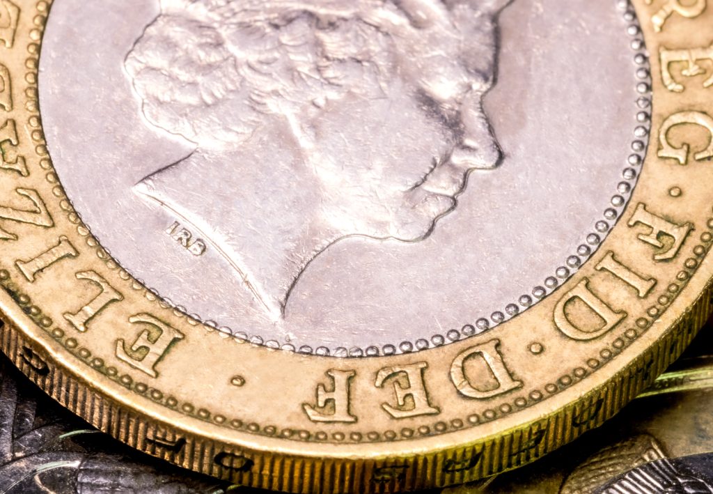 The UK £2 coin has a milled edge