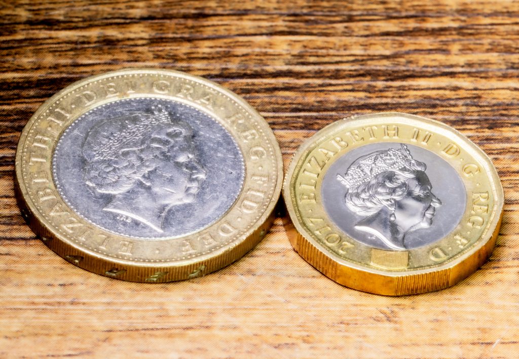 Bi-metallic £2 and £1 coins