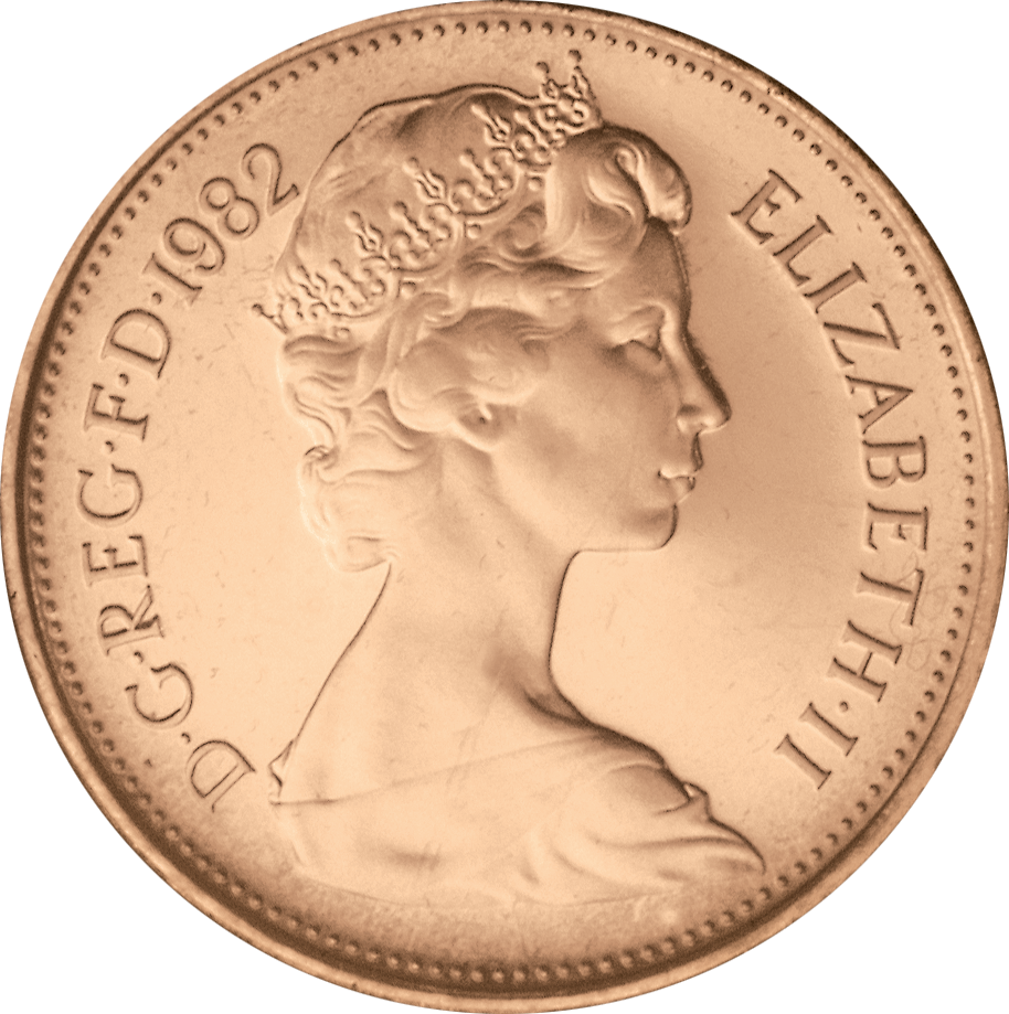 Queen Elizabeth II coin obverse portrait by Arnold Machin