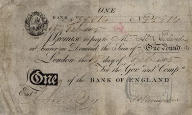 1805 White £1 Note