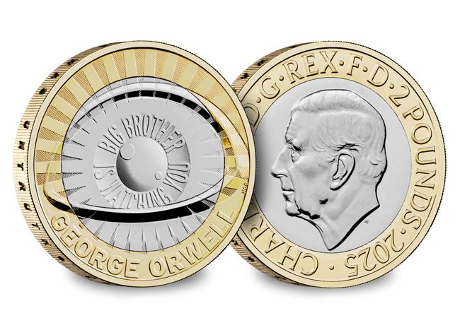 2025 George Orwell £2 obverse and reverse