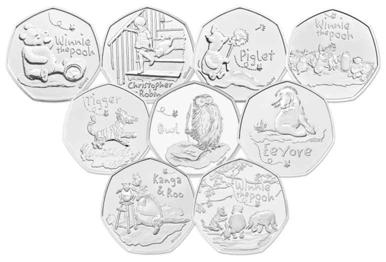 Winnie the Pooh UK 50p coins