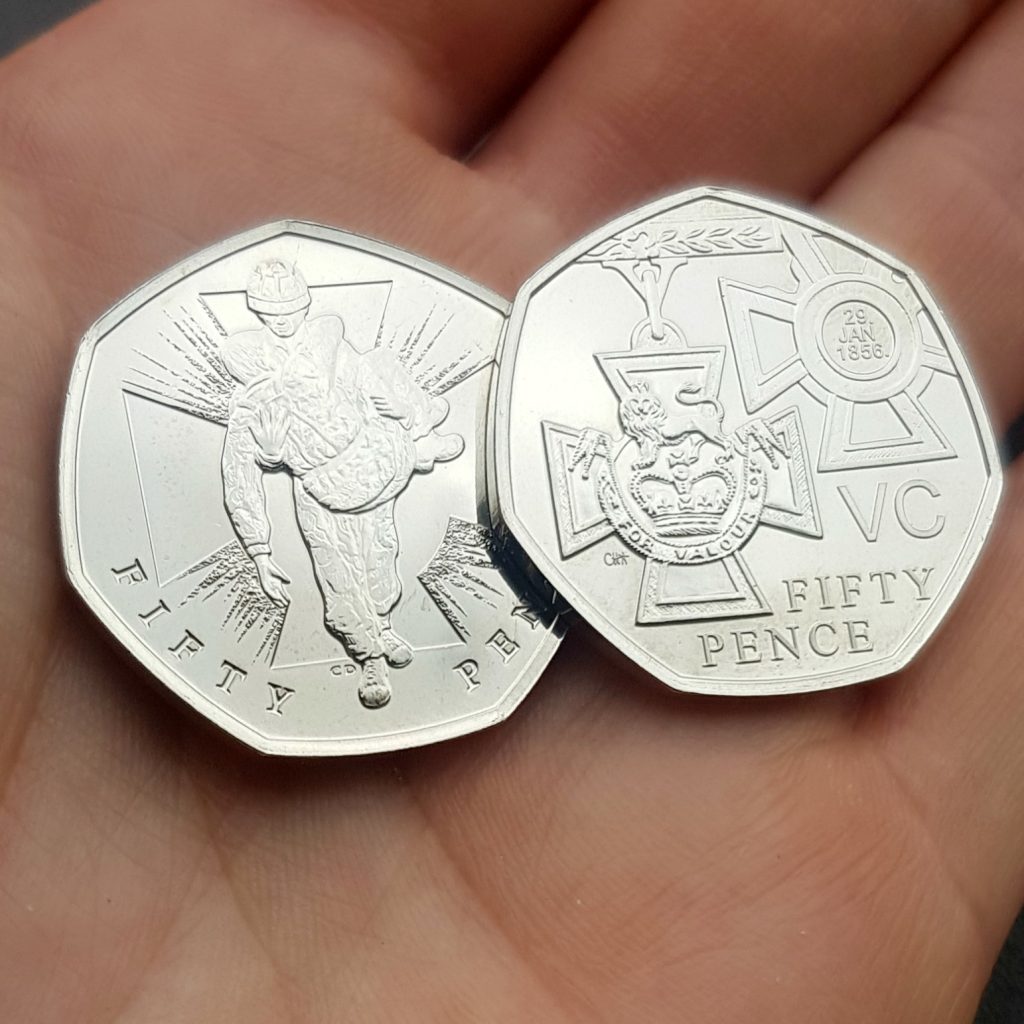 2006 Victoria Cross Heroic Acts 50p and 2006 Victoria Cross Medal 50p