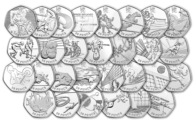 2011 Olympic 50p coins
