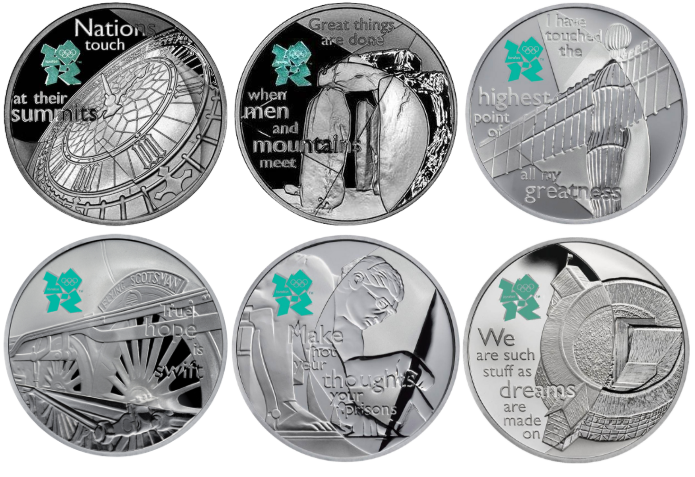 Celebration of Britain £5 Mind coins
