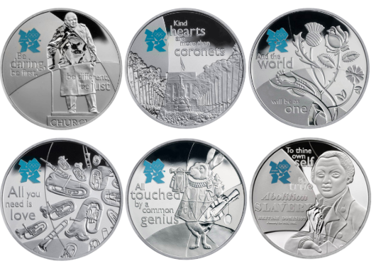 Celebration of Britain £5 Spirit coins